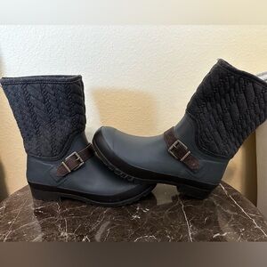Sperry rubber and cloth winter and rain boots